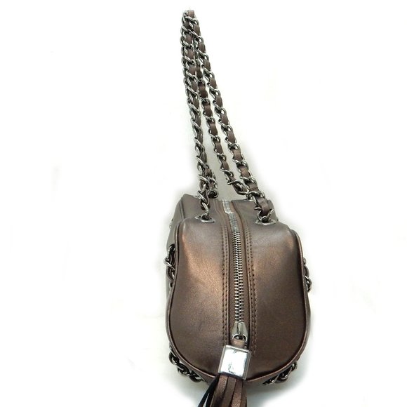SALE! CHANEL BRONZE METALLIC CHAIN SHOULDER BAG!!! - Picture 6 of 11